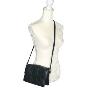 Corder London Emmeline black pebbled leather crossbody bag purse